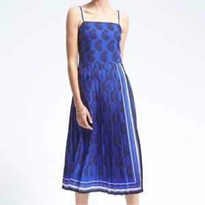 Banana Republic Sz 6 Paisley Pleated Dress